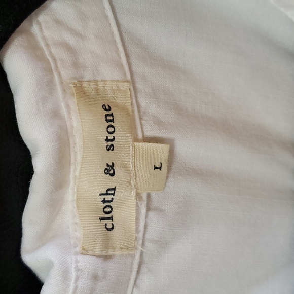 Cloth & Stone Tencel Lyocell White Button Shirt - Picture 2 of 6